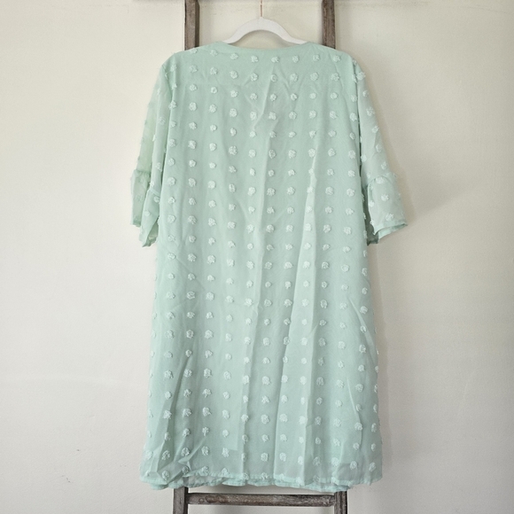 ⭐️40% Off⭐️ Mint Chiffon Polka Dot Shift Dress - Picture 3 of 14